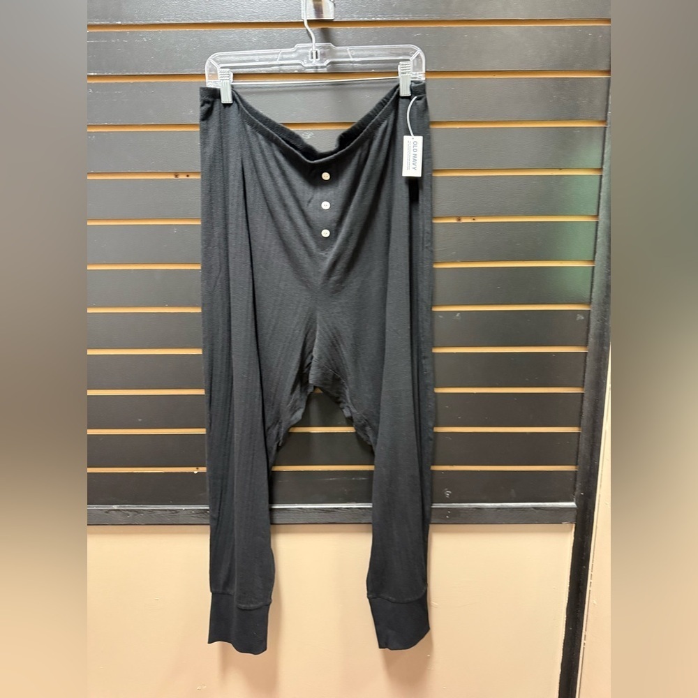 Old Navy XXL Black Henley Lounge Pants NWT